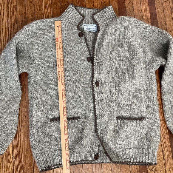 Joseph Anthony Chunky Hand Knitted Wool Cardigan, Men's Medium - Picture 10 of 10